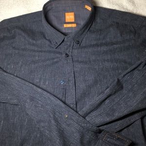Hugo Boss Orange Button Down Shirt